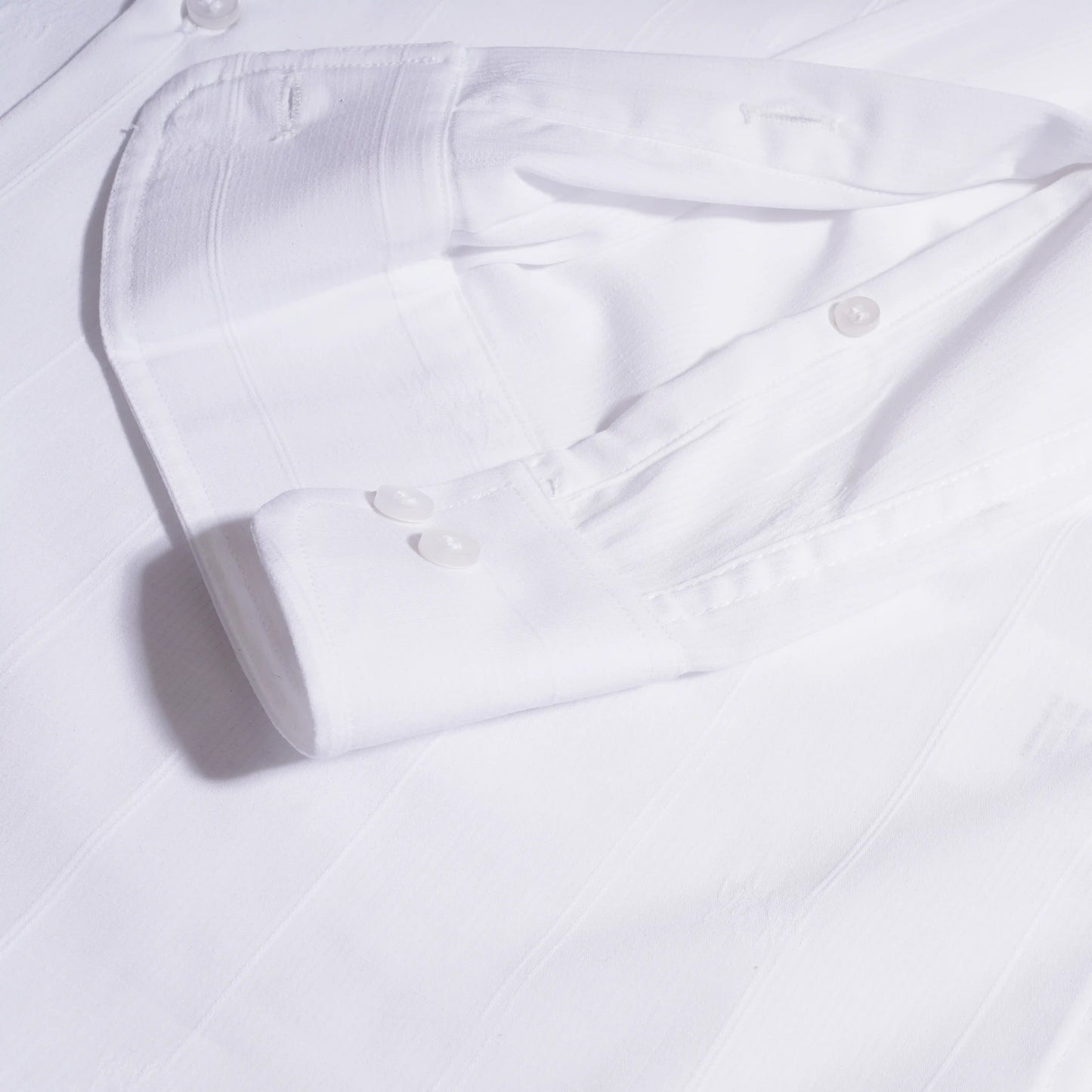 Alden slim fit full sleeve men’s shirt — striped cuff close-up