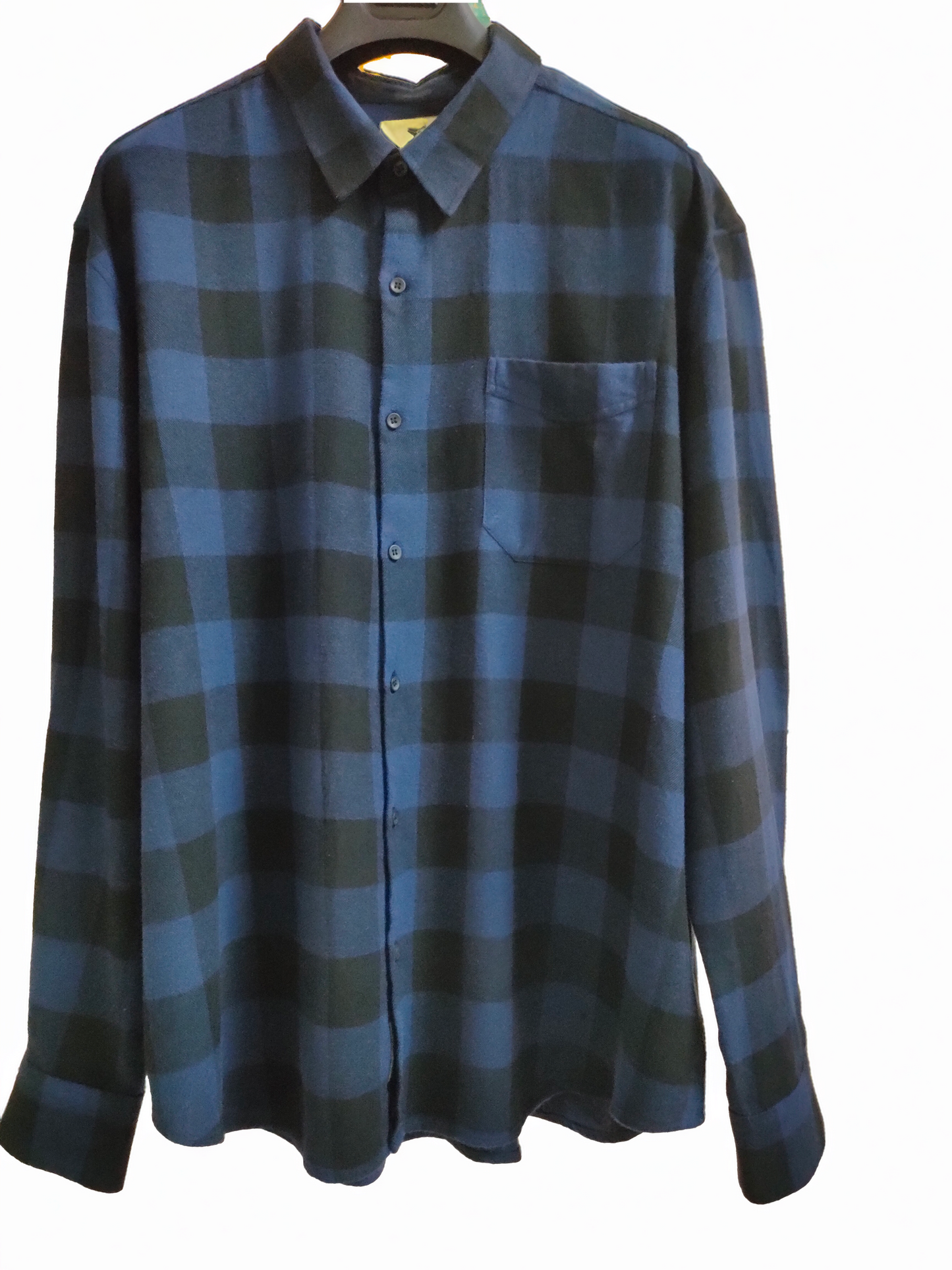ALDER - HAND CURATED BLUE CHECK FLANNEL SHIRT