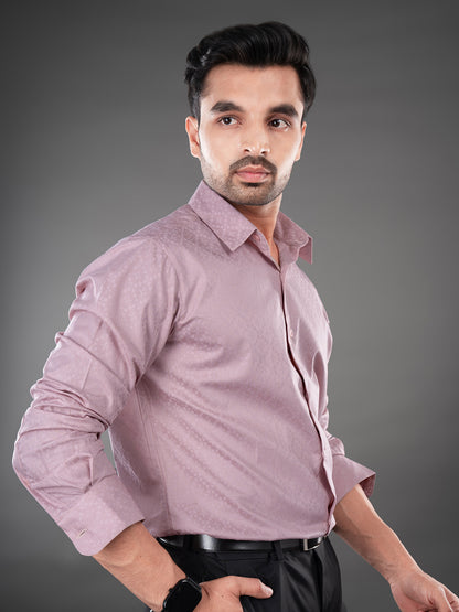RHYS - PREMIUM MENS WEAR GIZA COTTON TEXTURED REGULAR FIT SHIRT