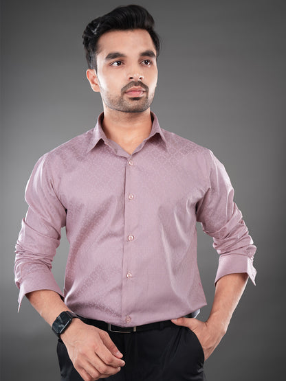 RHYS - PREMIUM MENS WEAR GIZA COTTON TEXTURED REGULAR FIT SHIRT