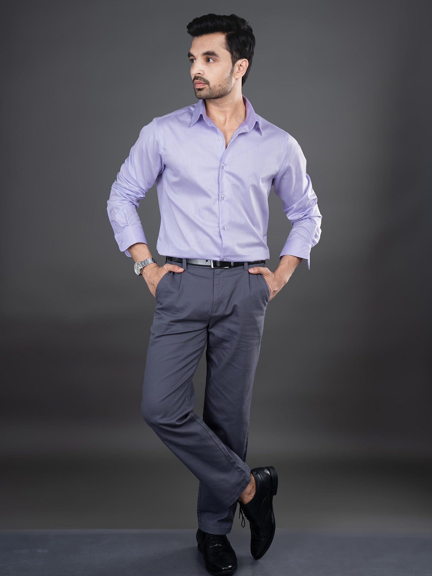 EVAN - PREMIUM MENS WEAR COTTON SOLARO FORMAL REGULAR FIT SHIRT