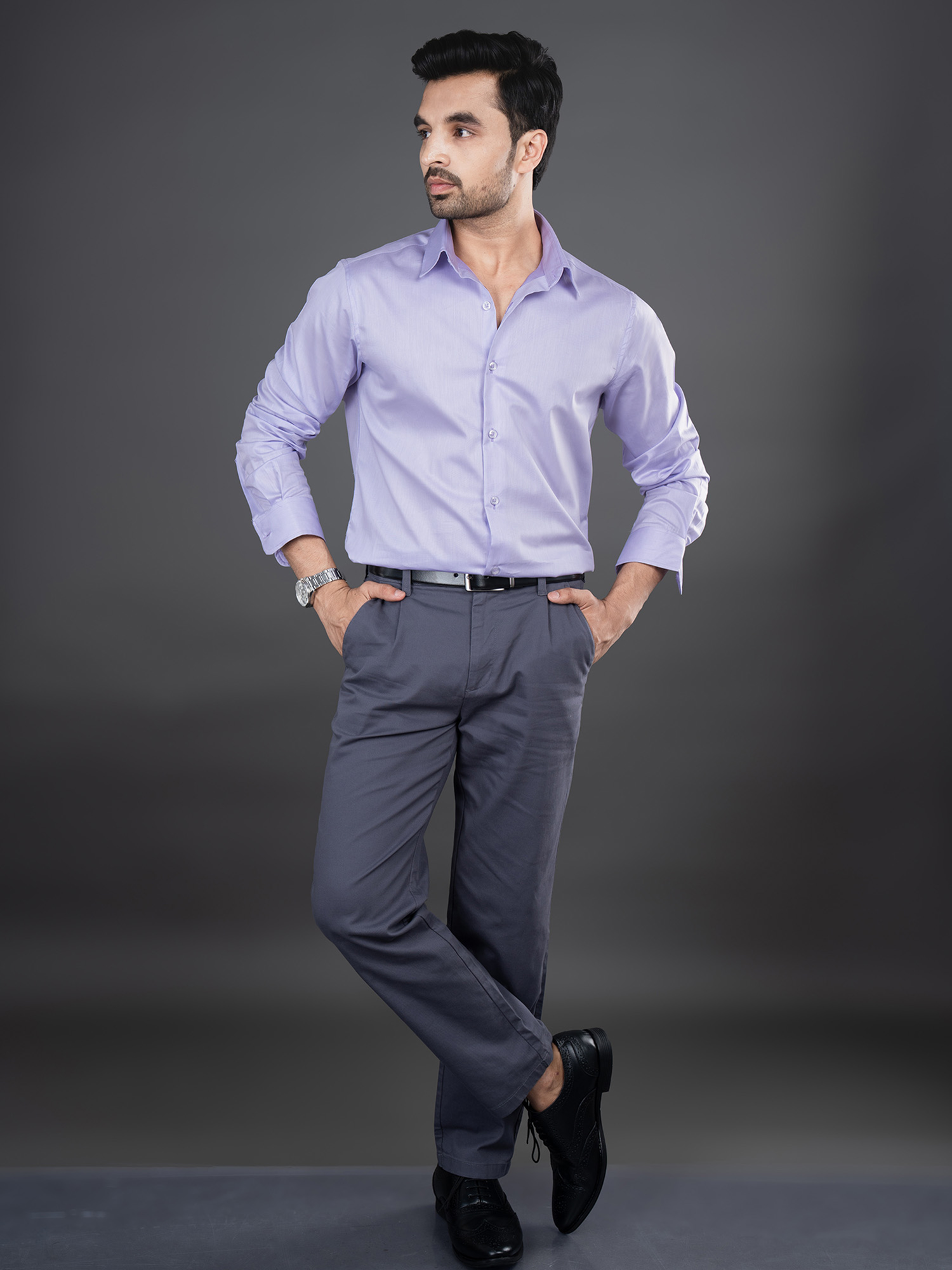 EVAN - PREMIUM MENS WEAR COTTON SOLARO FORMAL REGULAR FIT SHIRT
