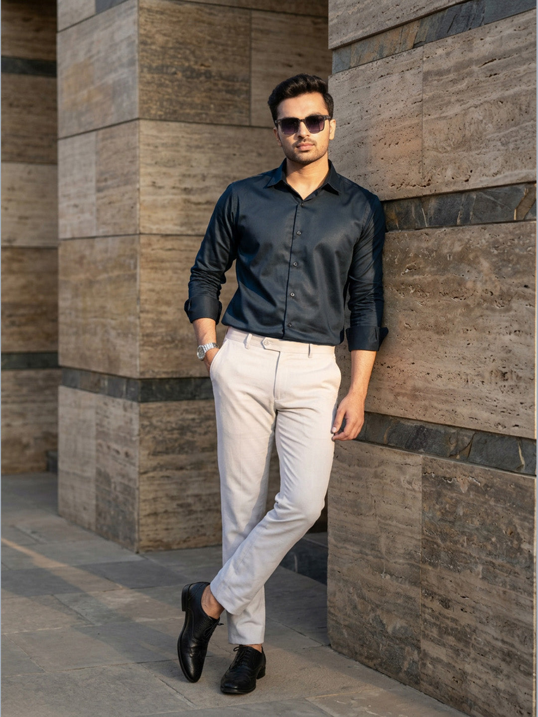 ARIS- PREMIUM GIZA SATIN FULL SLEEVE SHIRT