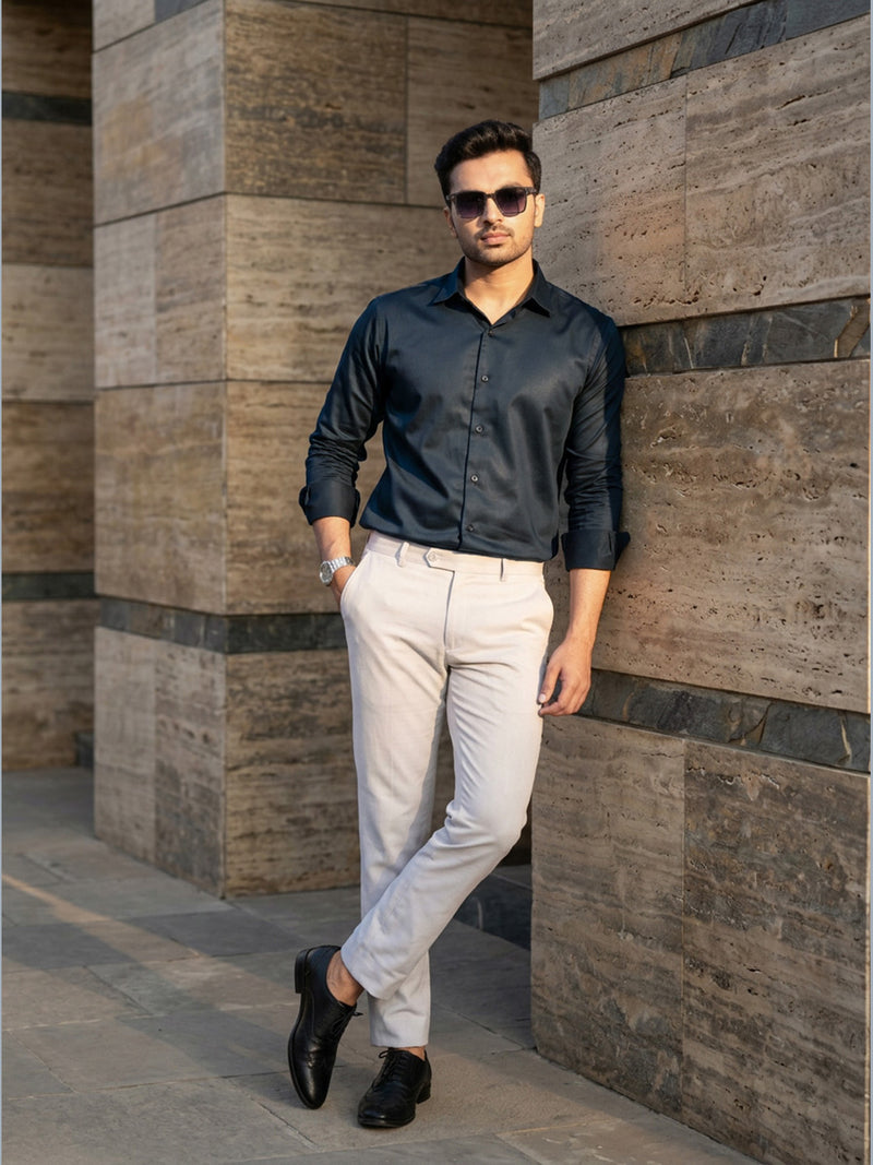 ARIS- PREMIUM GIZA SATIN FULL SLEEVE SHIRT