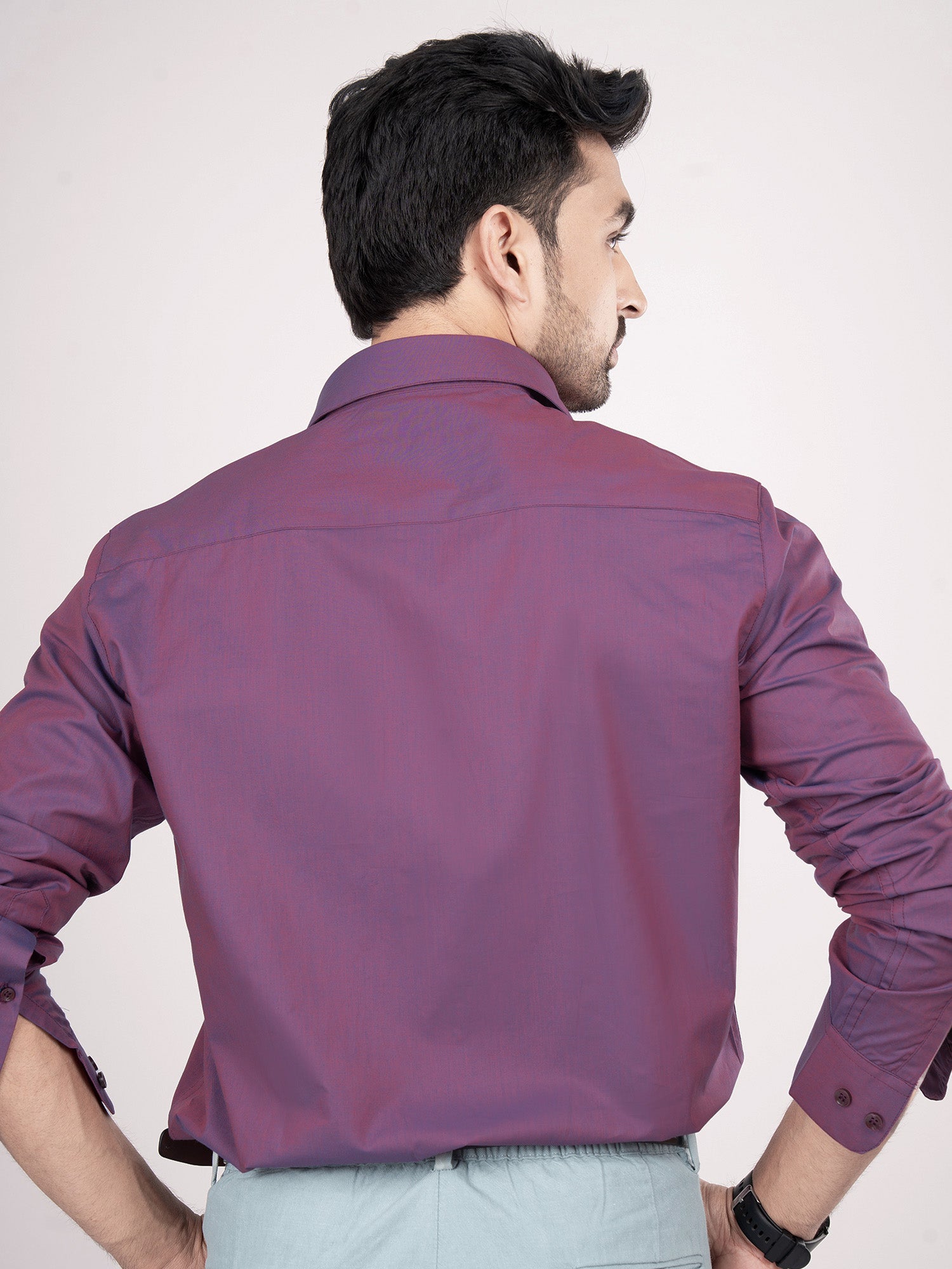 RIO - PREMIUM MENS WEAR COTTON IRIDESCENT REGULAR FIT SHIRT