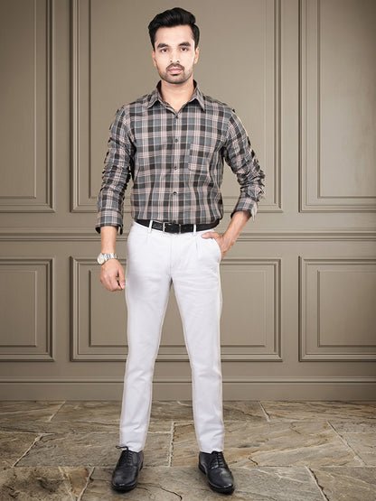LARS - SUPIMA COTTON CHECKED CASUAL REGULAR FIT SHIRT