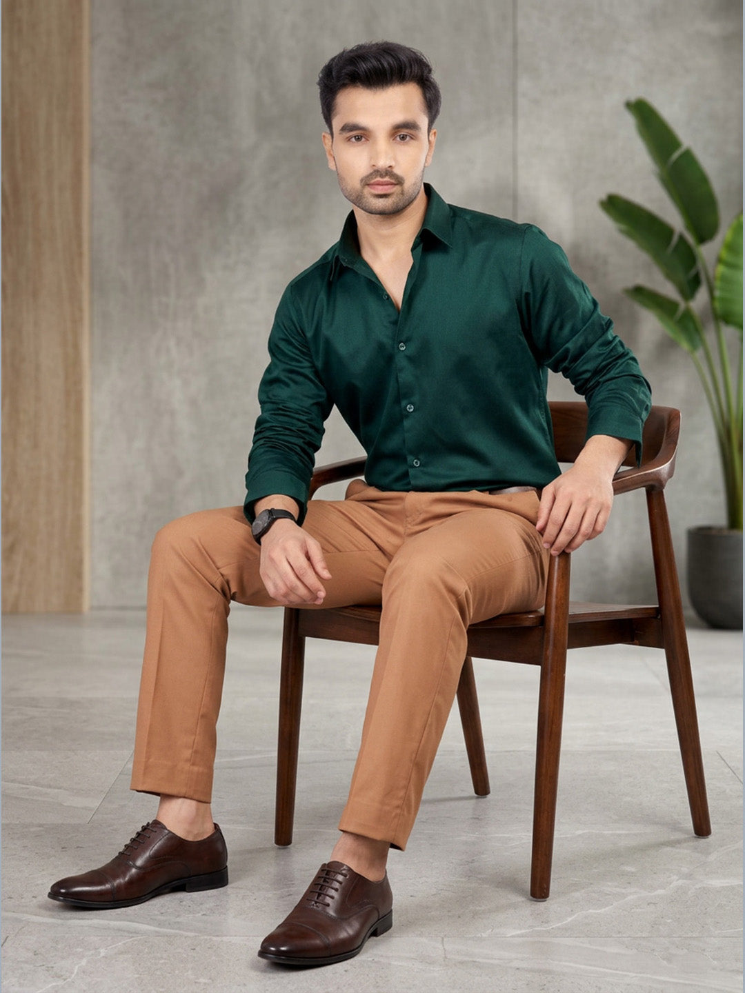 BRUNO- PREMIUM GIZA SATIN FULL SLEEVE SHIRT