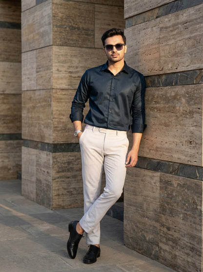 ARIS- PREMIUM GIZA SATIN FULL SLEEVE SHIRT