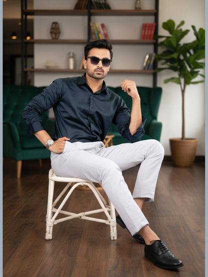 ARIS- PREMIUM GIZA SATIN FULL SLEEVE SHIRT