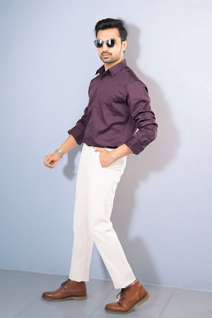ONYX - PREMIUM GIZA SATIN FULL SLEEVE SHIRT