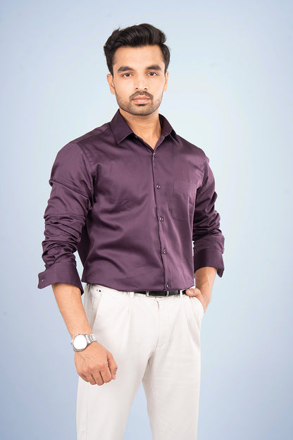 ONYX - PREMIUM GIZA SATIN FULL SLEEVE SHIRT