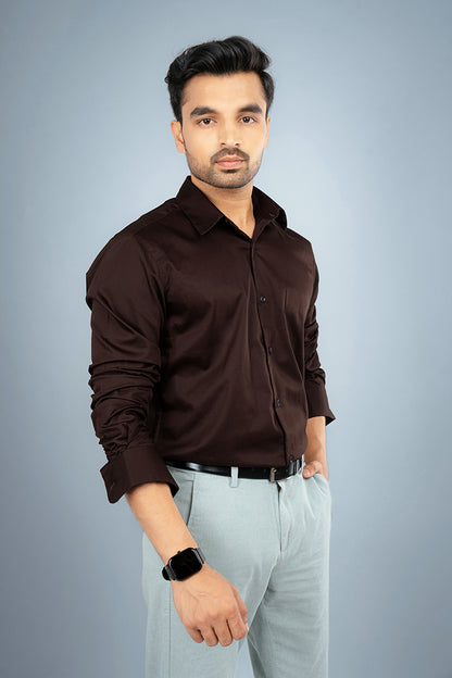 ACE - PREMIUM GIZA COTTON SATIN SMART CASUAL REGULAR FIT SHIRT