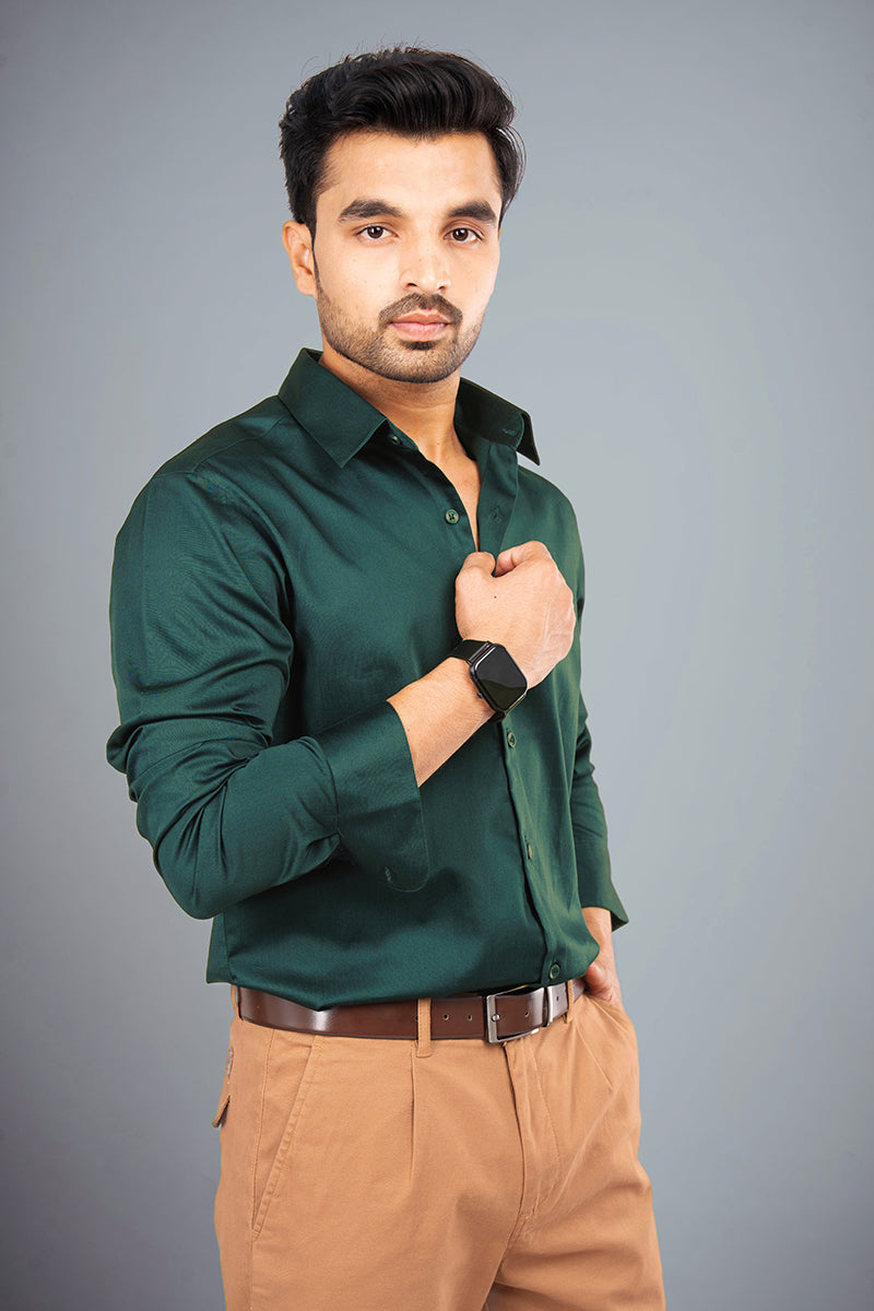 BRUNO- PREMIUM GIZA SATIN FULL SLEEVE SHIRT