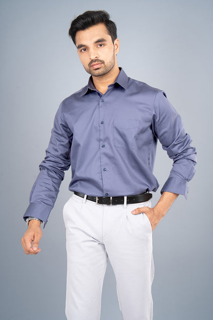 JADE - PREMIUM GIZA COTTON SATIN SMART CASUAL REGULAR FIT SHIRT