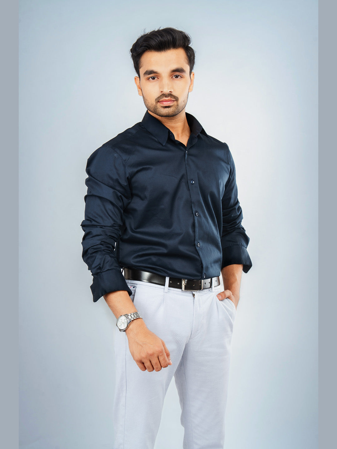 ARIS- PREMIUM GIZA SATIN FULL SLEEVE SHIRT