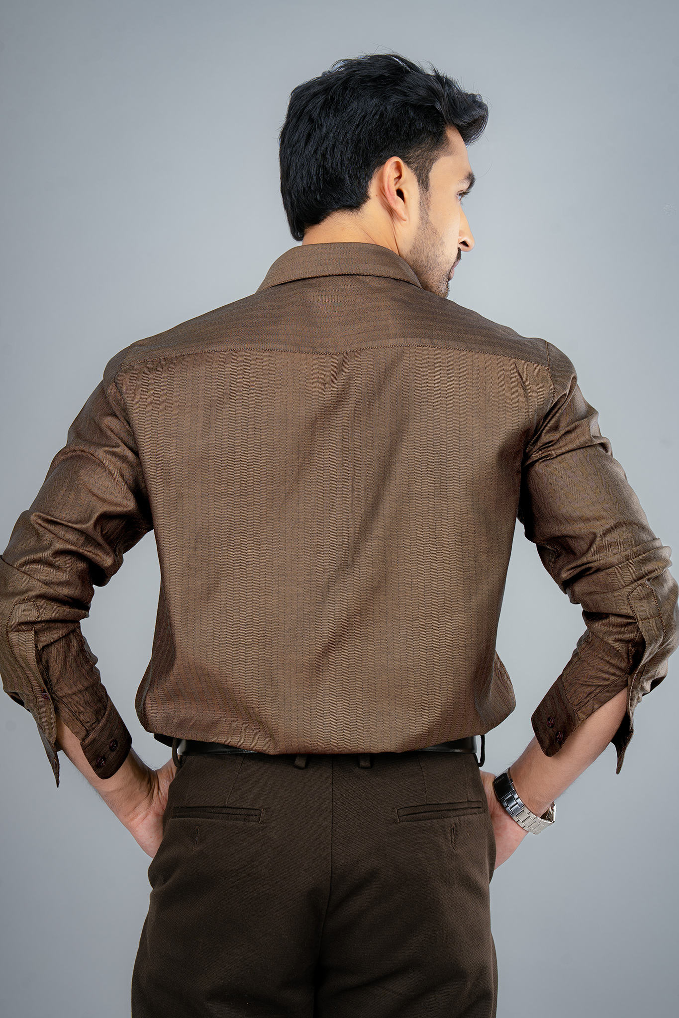 ZION - PREMIUM GIZA COTTON HERRNIGBONE SMART CASUAL REGULAR FIT SHIRT