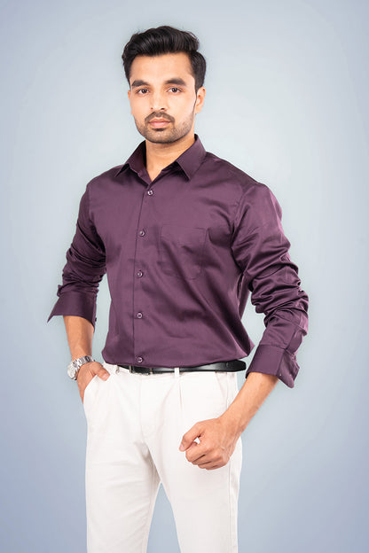 ONYX - PREMIUM GIZA SATIN FULL SLEEVE SHIRT