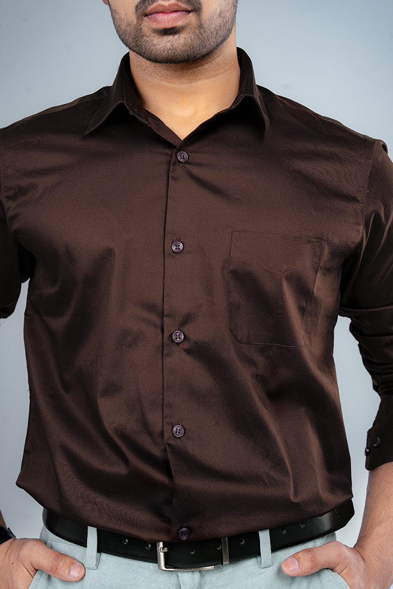 ACE - PREMIUM GIZA COTTON SATIN SMART CASUAL REGULAR FIT SHIRT
