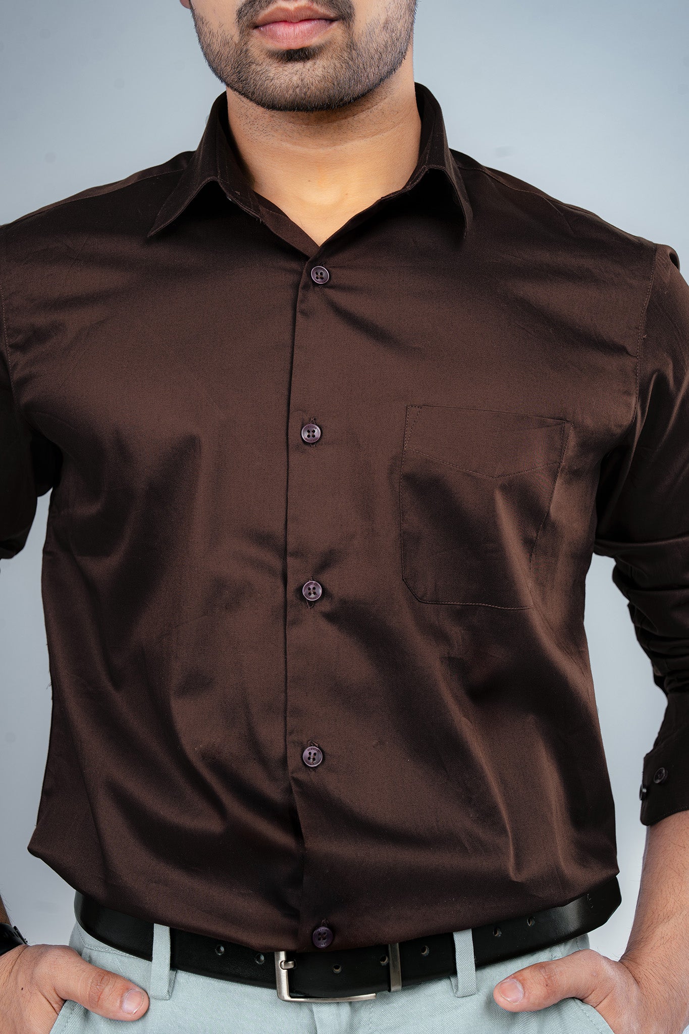 ACE - PREMIUM GIZA COTTON SATIN SMART CASUAL REGULAR FIT SHIRT