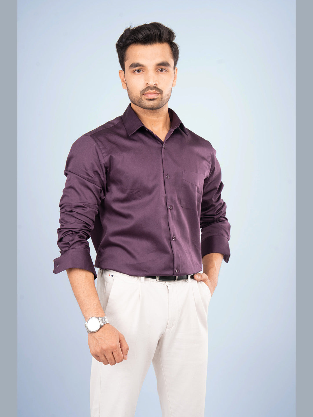 ONYX - PREMIUM GIZA SATIN FULL SLEEVE SHIRT