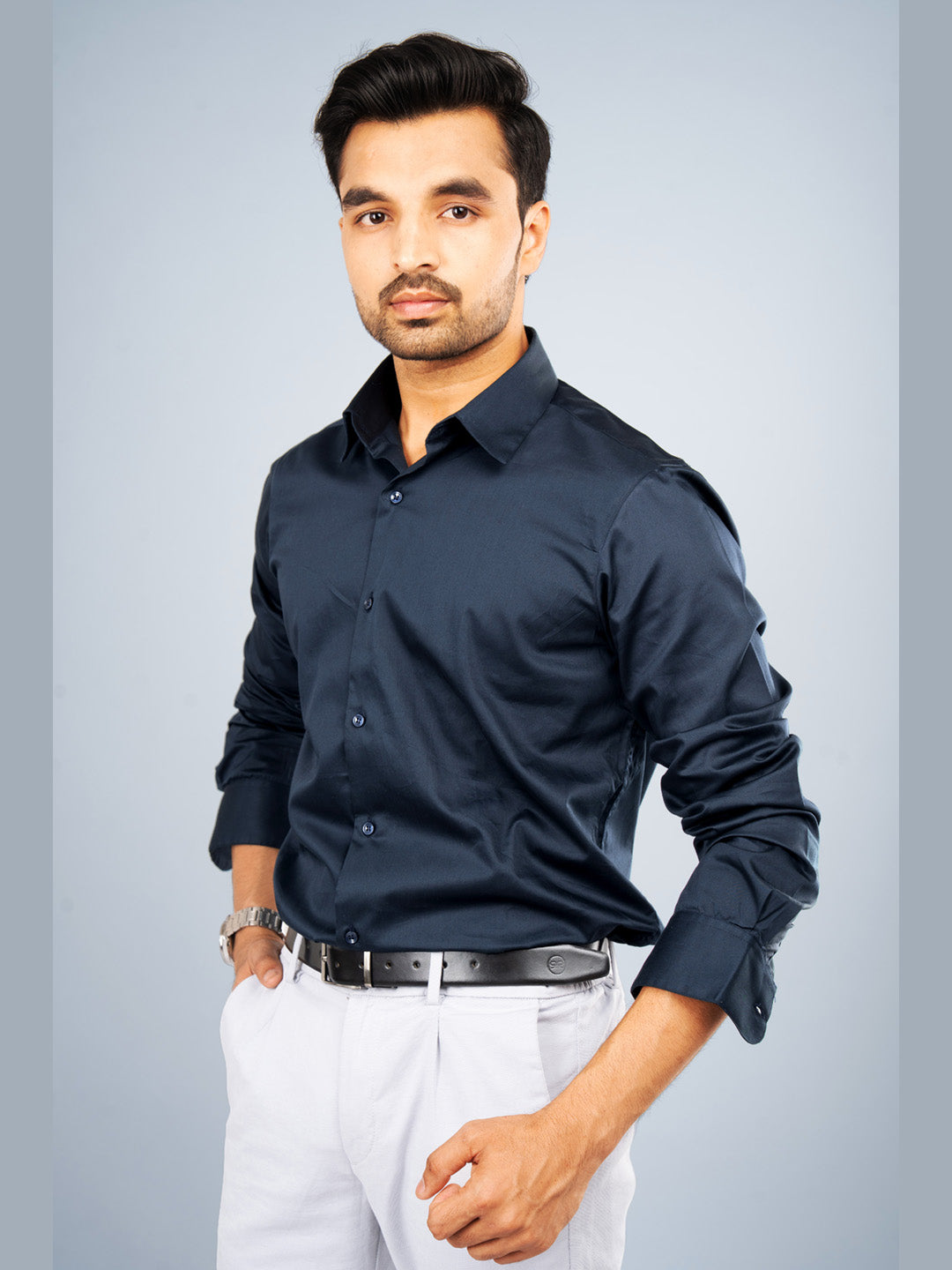 ARIS- PREMIUM GIZA SATIN FULL SLEEVE SHIRT