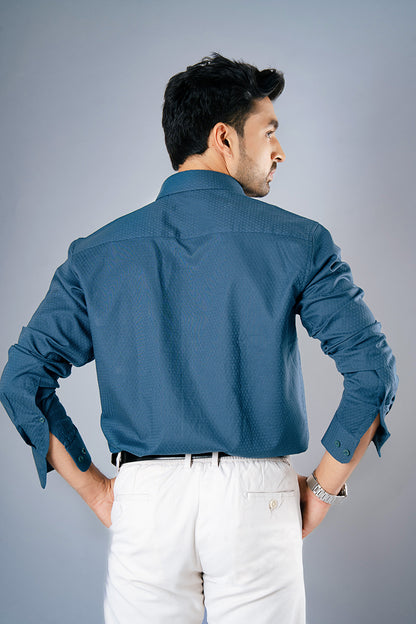 AEGEAN - PREMIUM COTTON DOBBY SMART CASUAL REGULAR FIT SHIRT