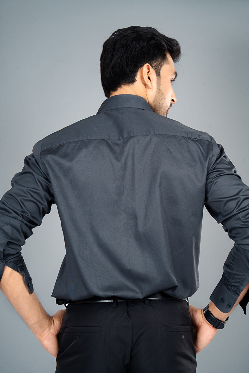 CASPIAN - PREMIUM GIZA COTTON SATIN SMART CASUAL REGULAR FIT SHIRT