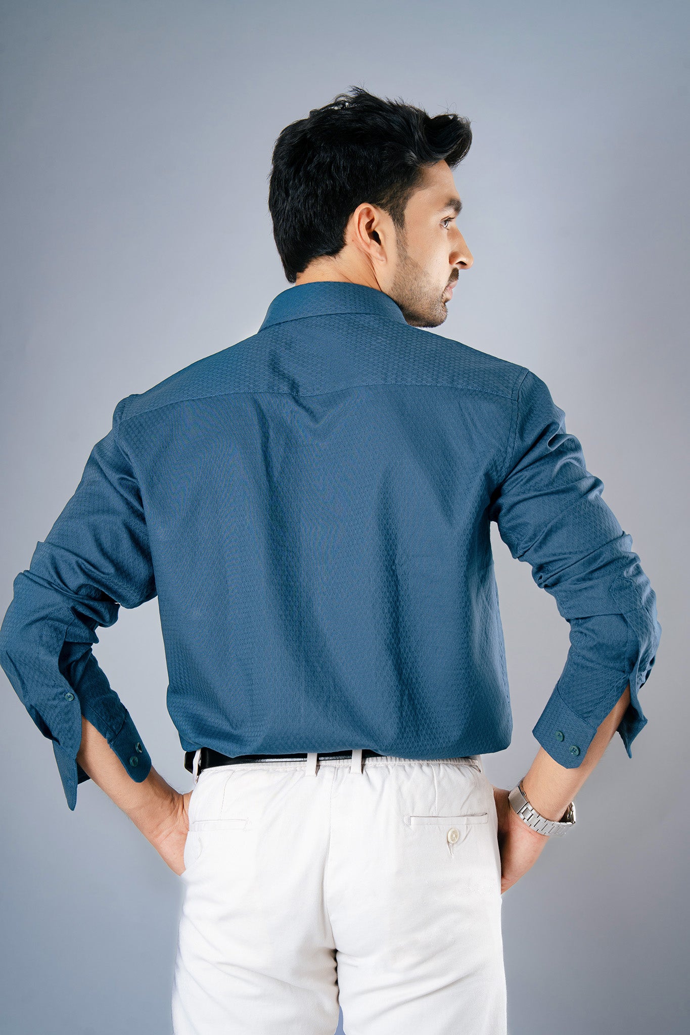 AEGEAN - PREMIUM COTTON DOBBY SMART CASUAL REGULAR FIT SHIRT