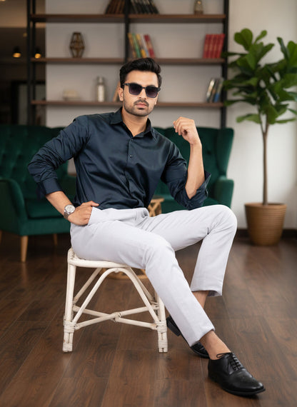 ARIS- PREMIUM GIZA SATIN FULL SLEEVE SHIRT