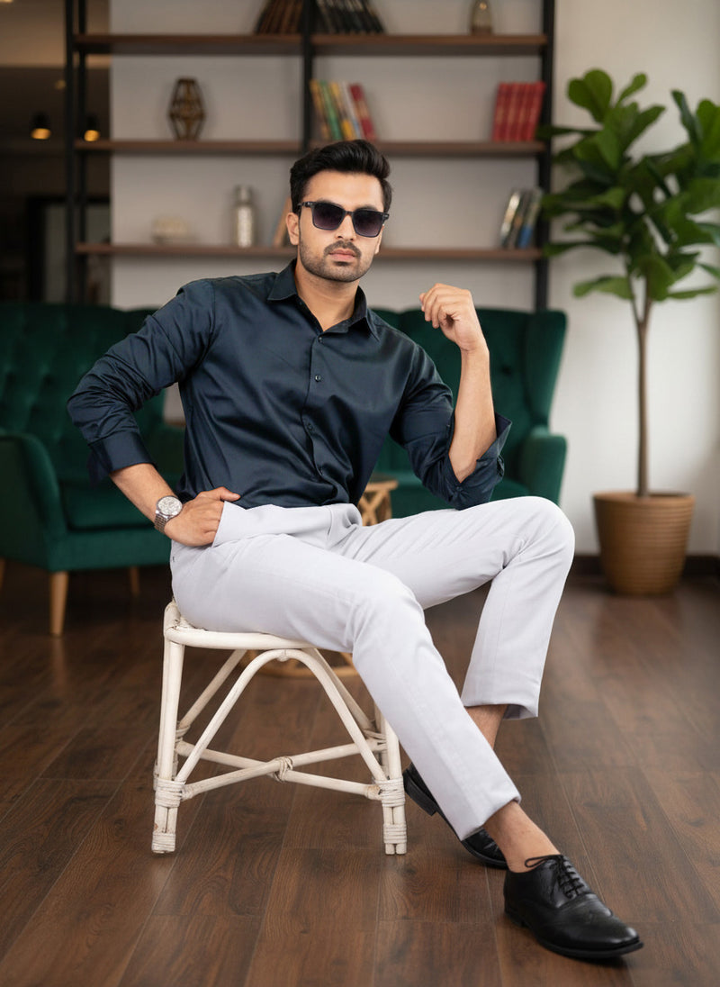 ARIS- PREMIUM GIZA SATIN FULL SLEEVE SHIRT