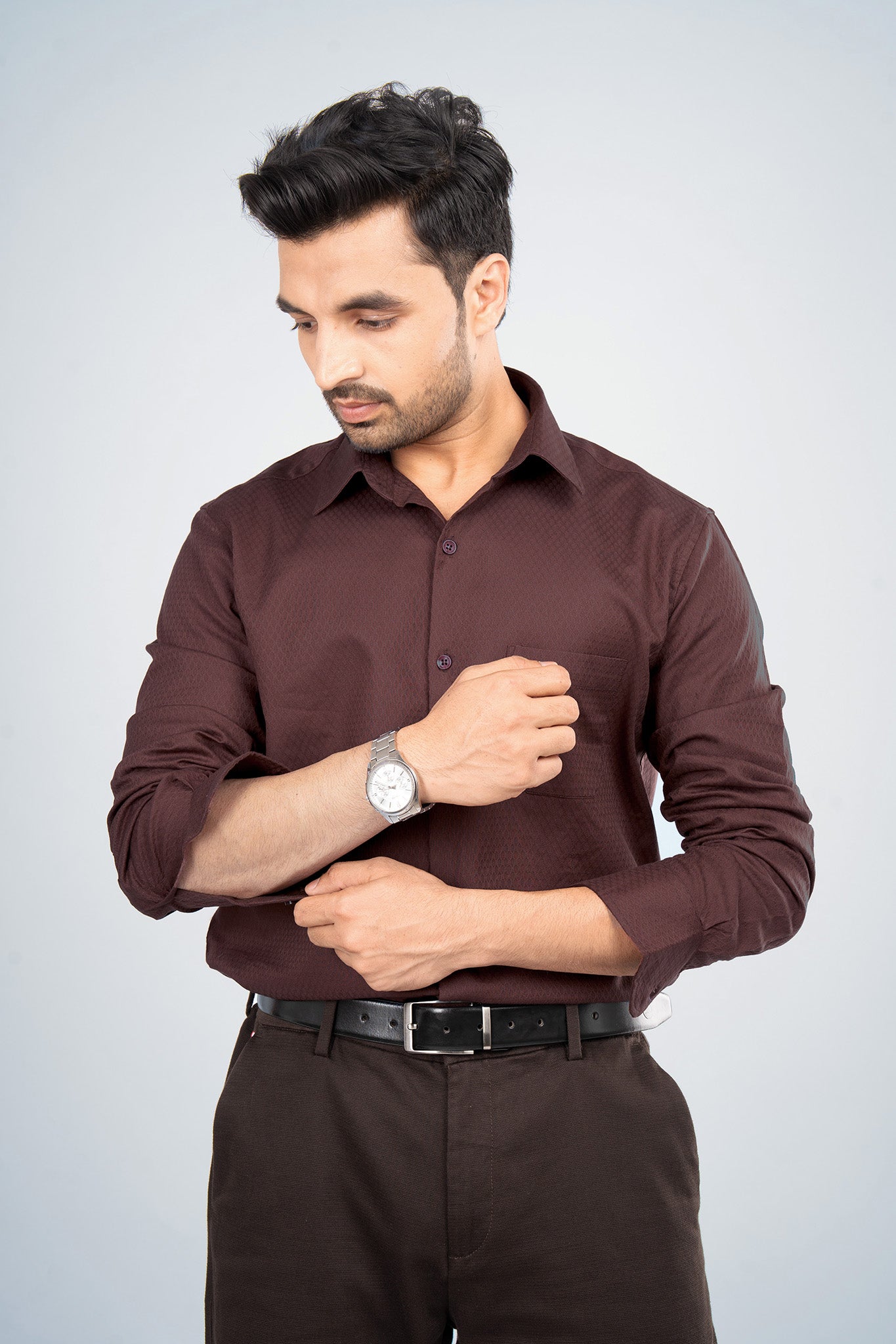 XAVIOUR - PREMIUM COTTON DOBBY SMART REGULAR FIT