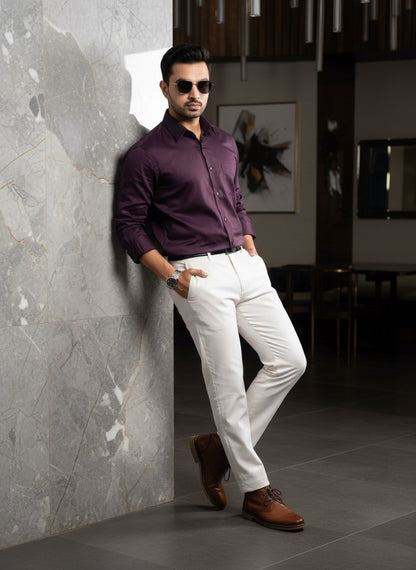 ONYX - PREMIUM GIZA SATIN FULL SLEEVE SHIRT