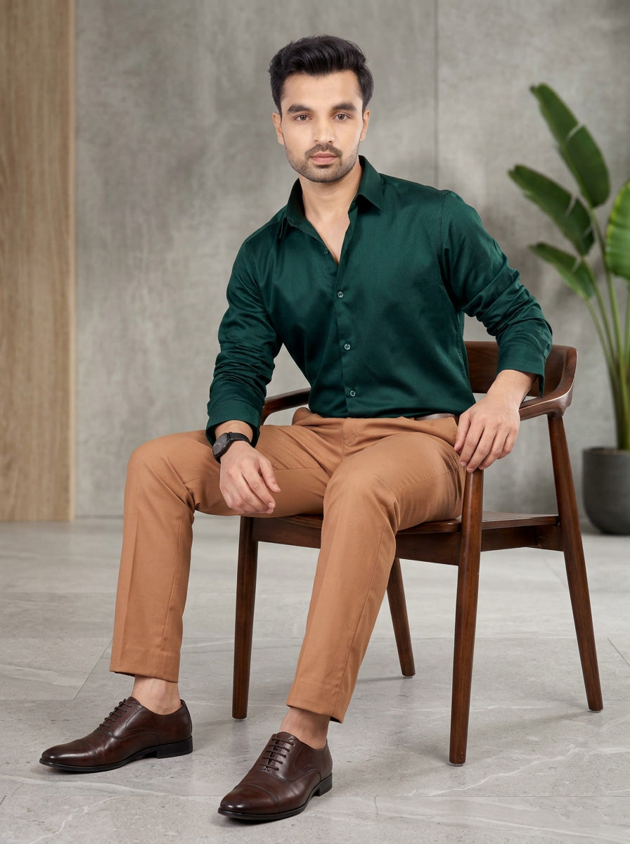 BRUNO- PREMIUM GIZA SATIN FULL SLEEVE SHIRT