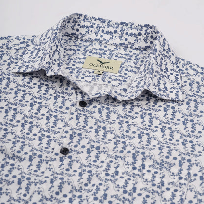 Raffo slim fit full sleeve men’s shirt — poplin fabric close-up