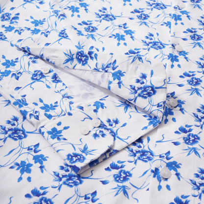 Aelio slim fit full sleeve men’s shirt — floral cuff close-up