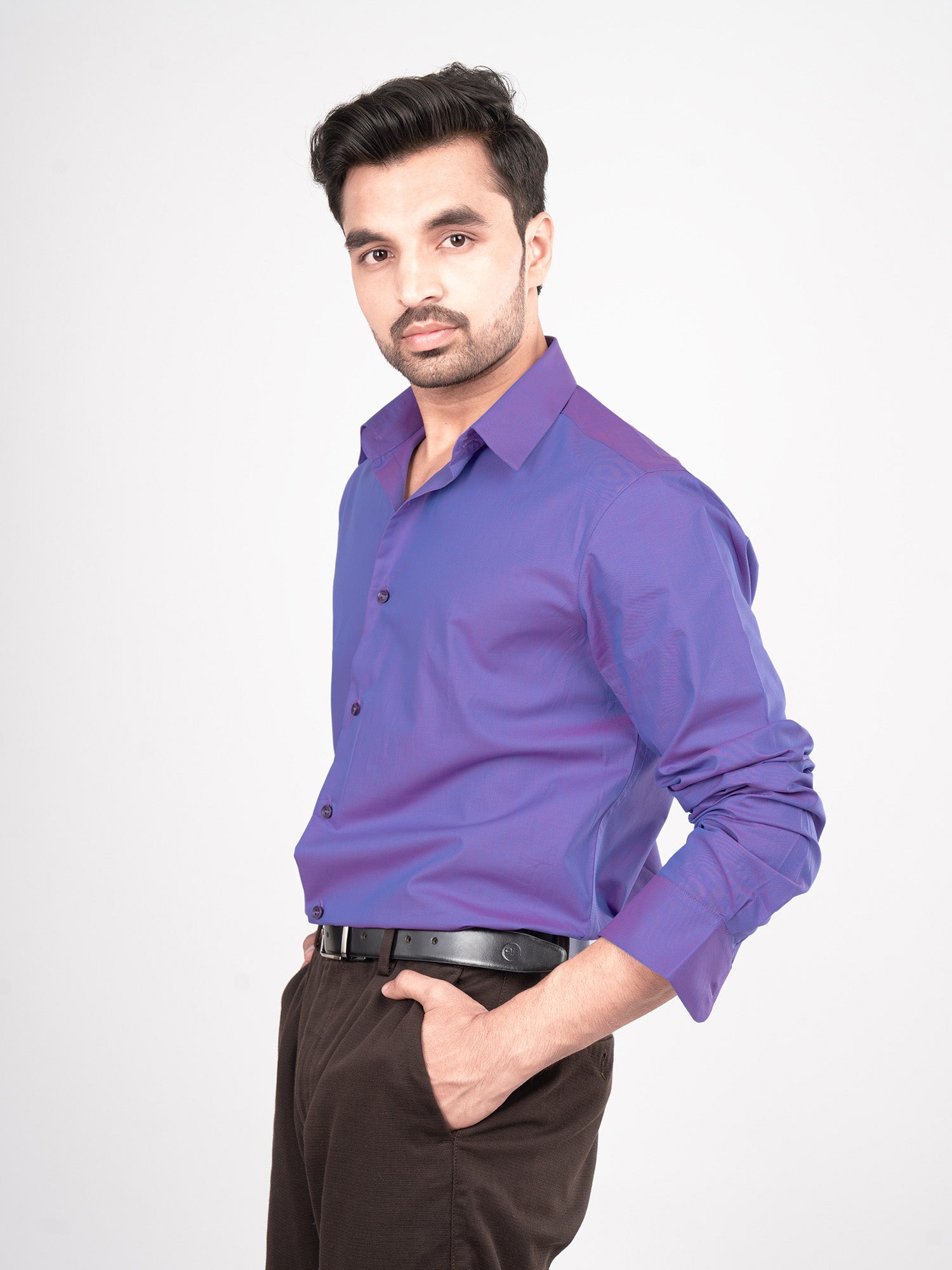 DARIO - PREMIUM MENS WEAR COTTON IRIDESCENT PARTY WEAR REGULAR FIT SHIRT