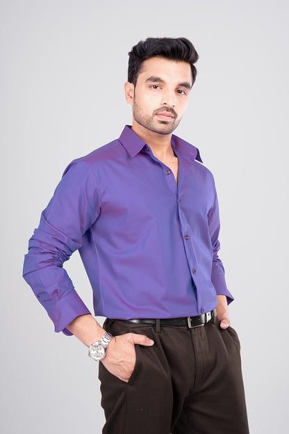 DARIO - PREMIUM MENS WEAR COTTON IRIDESCENT PARTY WEAR REGULAR FIT SHIRT