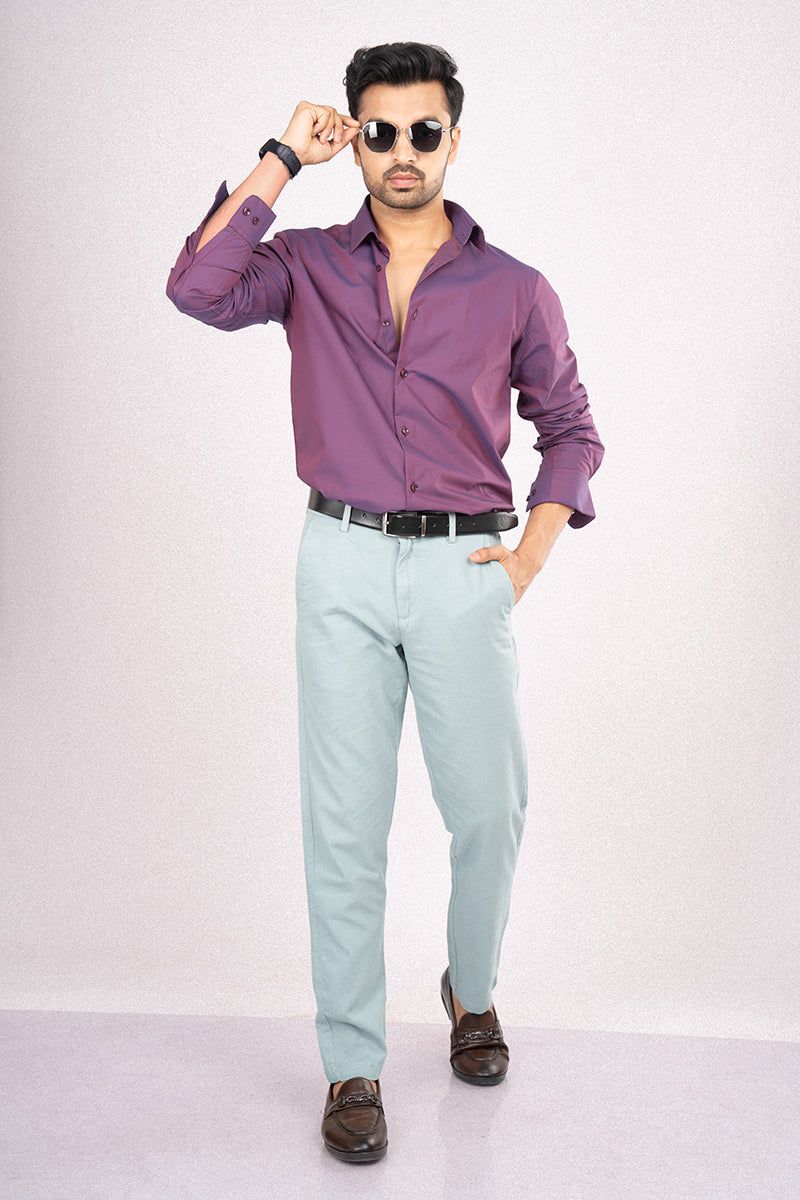 RIO - PREMIUM MENS WEAR COTTON IRIDESCENT REGULAR FIT SHIRT