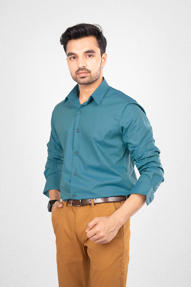 NIK - PREMIUM MENS WEAR COTTON IRIDESCENT PARTY WEAR REGULAR FIT SHIRT
