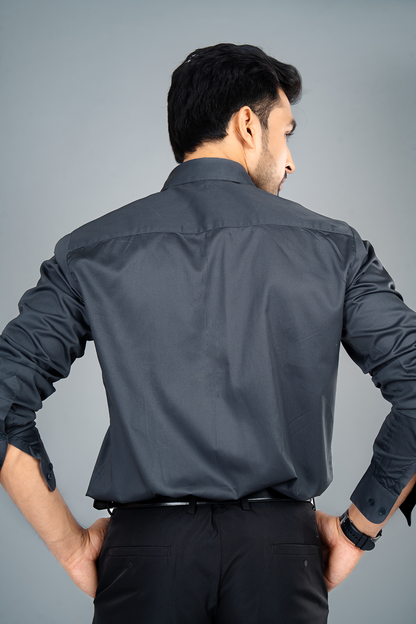 CASPIAN - PREMIUM GIZA COTTON SATIN SMART CASUAL REGULAR FIT SHIRT